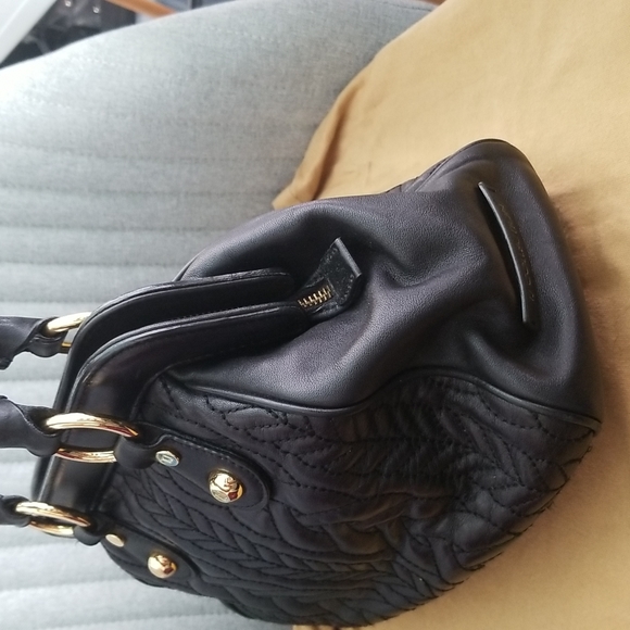 TJ Collection Black Doctor Style Bag, Genuine Leather, NWOT - Picture 2 of 10